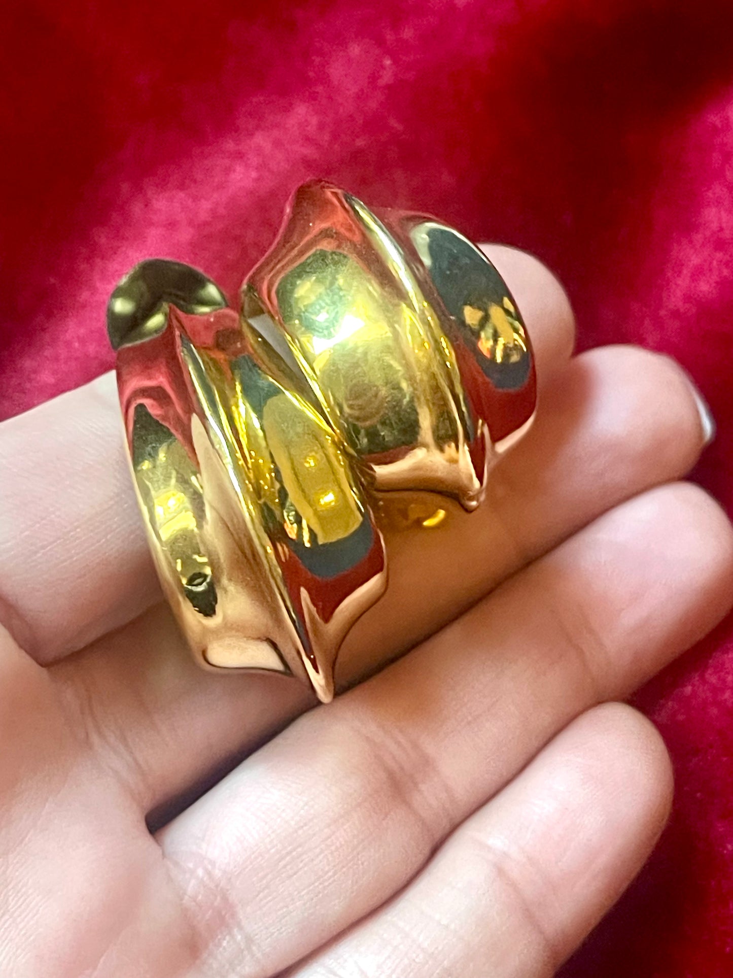 Vintage Yves Saint Laurent Hoop 80s Earrings