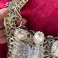Bolso Mini De Metal Con Charms De Cristal Broches Estilo Paco Rabanne