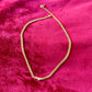 Vintage Christian Dior necklace refurbished in 18K gold with CD logo and crystal accent