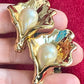 Vintage Yves Saint Laurent Calla Lily Pearl Earrings