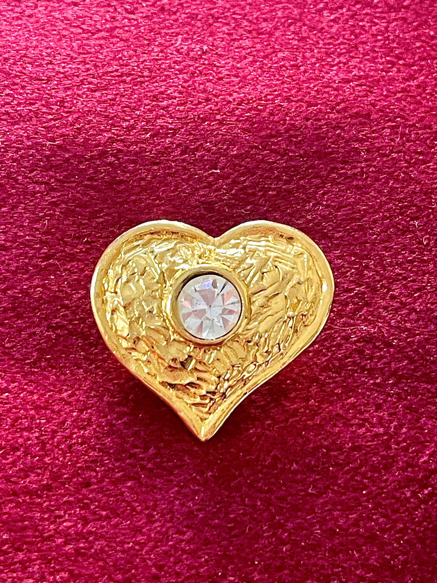 Vintage Édouard Rambaud Gold-Tone Brooch with Rhinestone