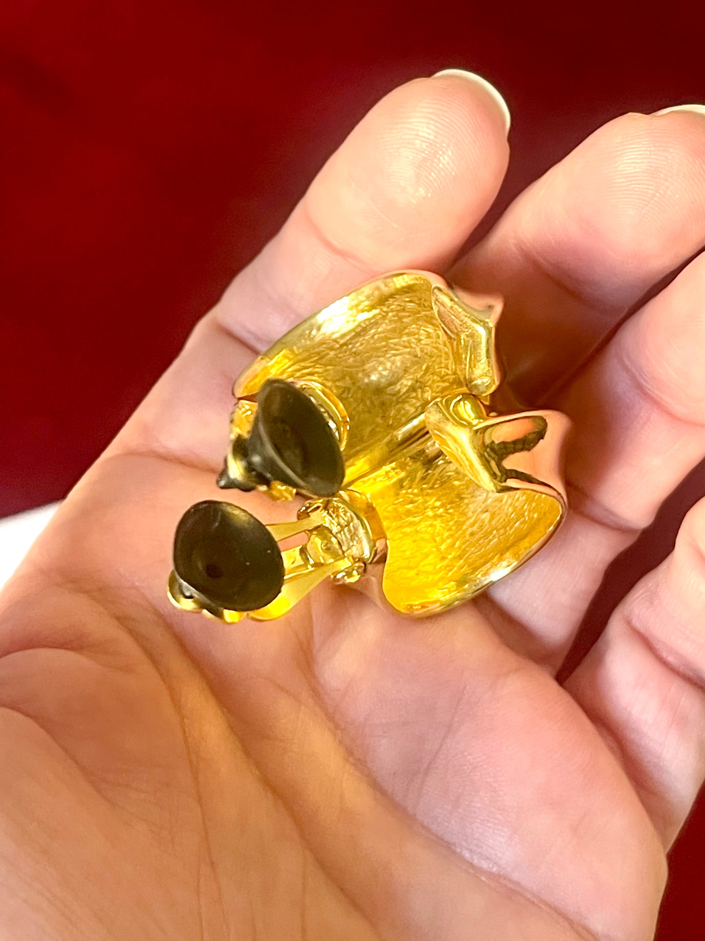 Vintage Yves Saint Laurent Hoop 80s Earrings