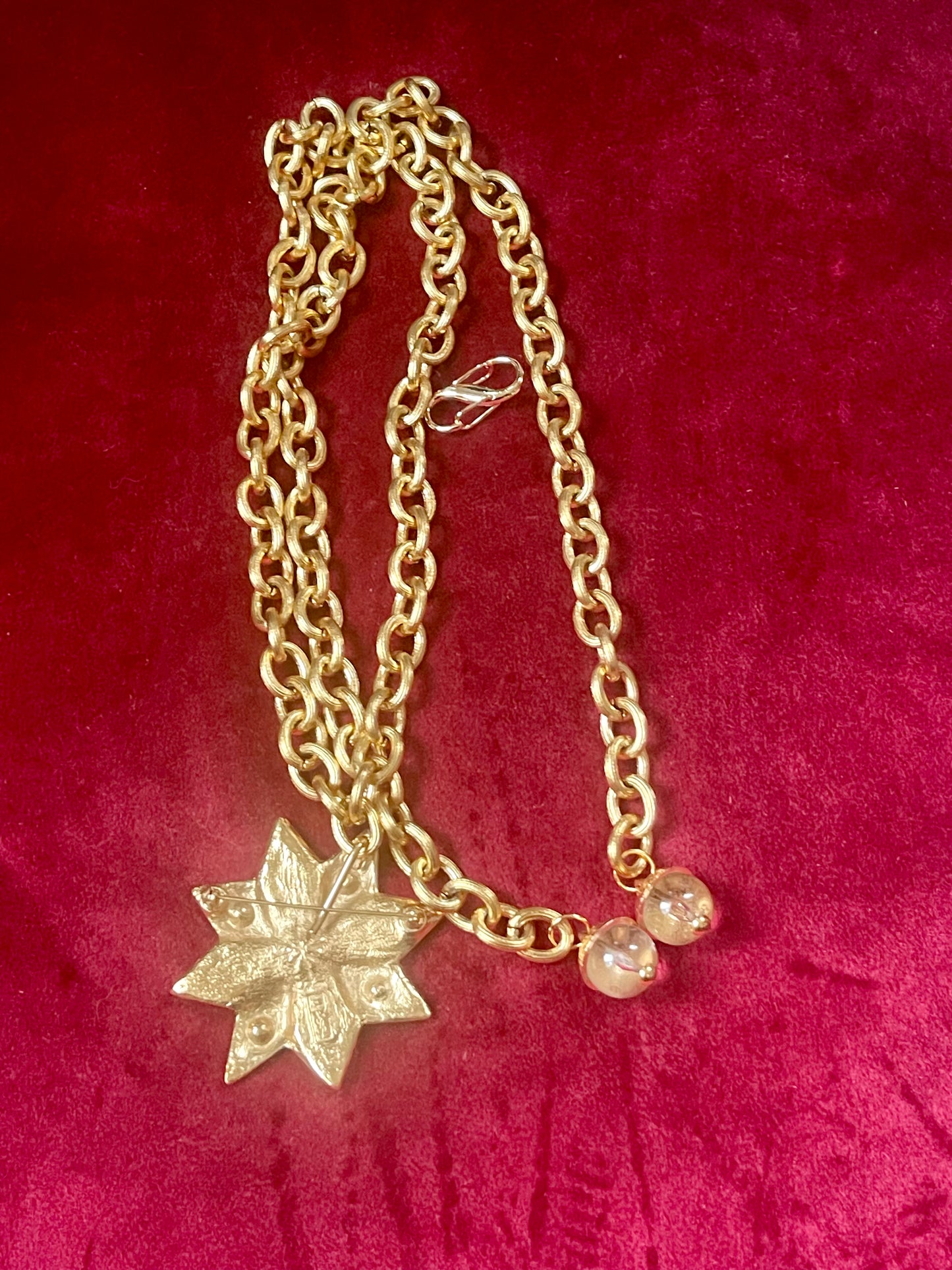 Collier pendentif étoile rare vintage Yves Saint Laurent