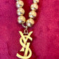 YSL Gold Vintage Charm Pendant Necklace