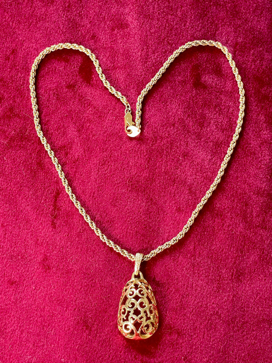 Authentic Vintage Yves Saint Laurent Arabesque Design Necklace