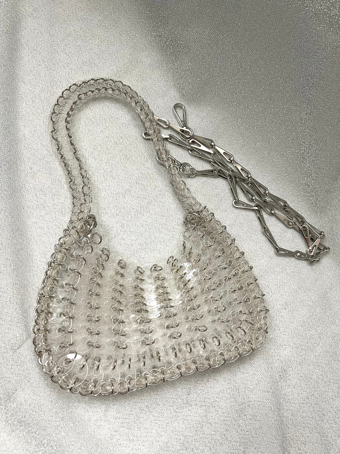 Mini Plexi Sparkle Shoulder Bag Style Paco Rabanne