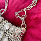 Metal Crystal Charms Bag Phone Holder Style Paco Rabanne