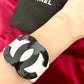 Plastic Chanel Monogram Cuff Bracelet