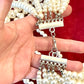 Vintage Statement Faux Pearls Necklace New Cross Pendant