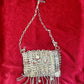 Metal & Dangling Crystal Charms Bag Style Paco Rabanne