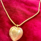 Vintage 80’s Refurbished 18K Gold Long Heart Pendant Dior Necklace