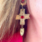 Boucles d'oreilles croix vintage des années 90