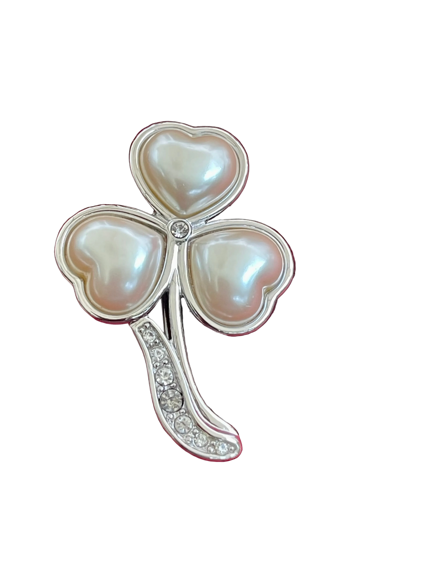 Vintage White Truffle Monet Brooch