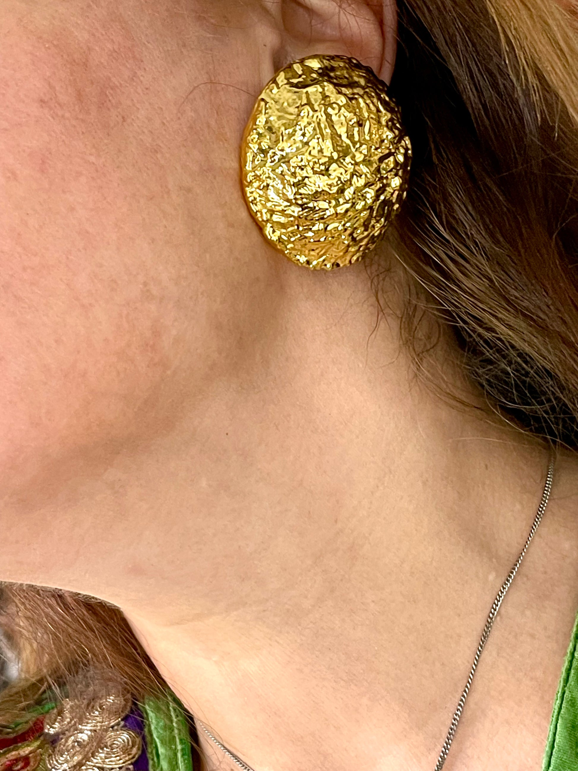Vintage 80’s clip on earrings, repurposed with 18KG classic designer collectibles 
