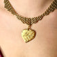 Refurbished18KG Vintage Yves Saint Laurent Love Pendant Monet Necklace
