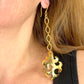 Yves Saint Laurent Vintage Statement Drop Earrings – Upcycled 18K Gold Plated, Signed France