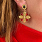 Boucles d'oreilles pique rouge style Christian Lacroix Yves Saint Laurent Vintage