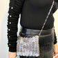 Silver Sparkle Design Mini Metal Bag Style Paco Rabanne