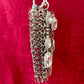 Micro Metal Phone Holder Bag  Removable Crystal Brooches Style Paco Rabanne