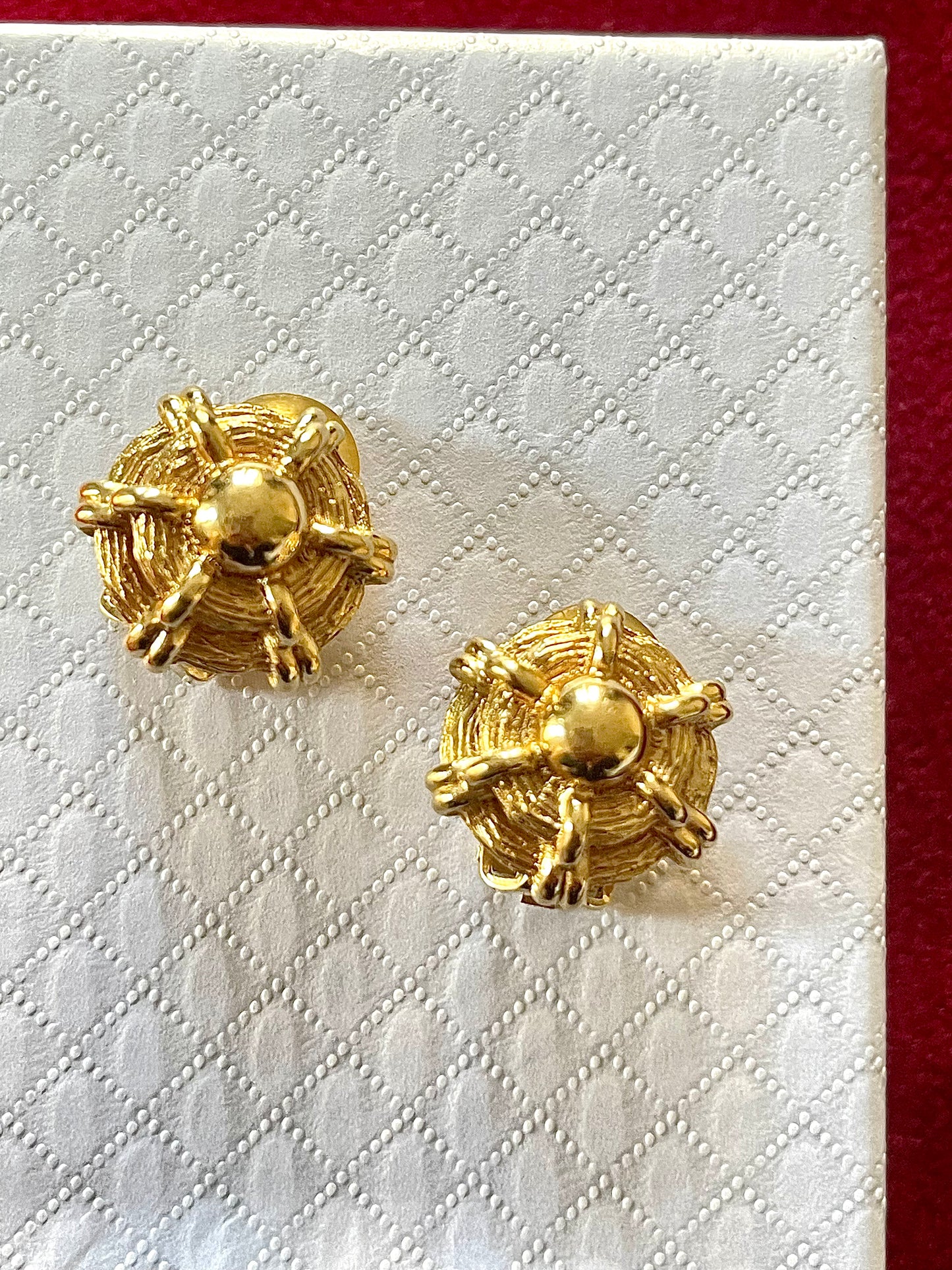 Christian Dior Vintage Button Earrings