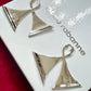 Vintage Paco Rabanne silver-tone geometric sculptural statement earrings