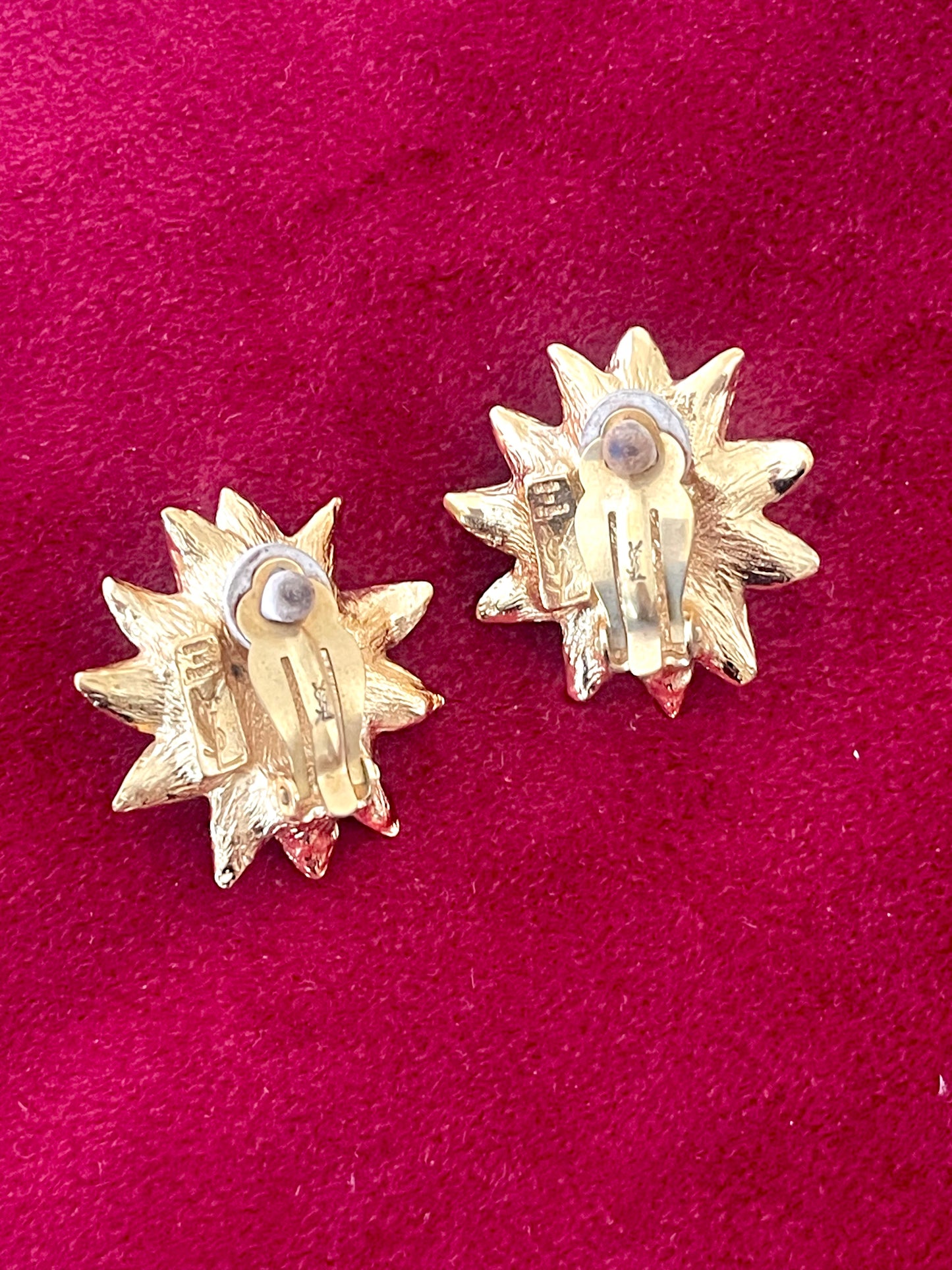 Vintage Yves Saint Laurent Floral pearl Earrings