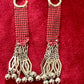 Paco Rabanne Pixel 1969 Red Silver Charms Earrings