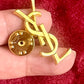 Gold Tone YSL Pin Yves Saint Laurent Unisexe Authentique vintage