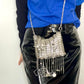 Metal & Dangling Crystal Charms Bag Style Paco Rabanne