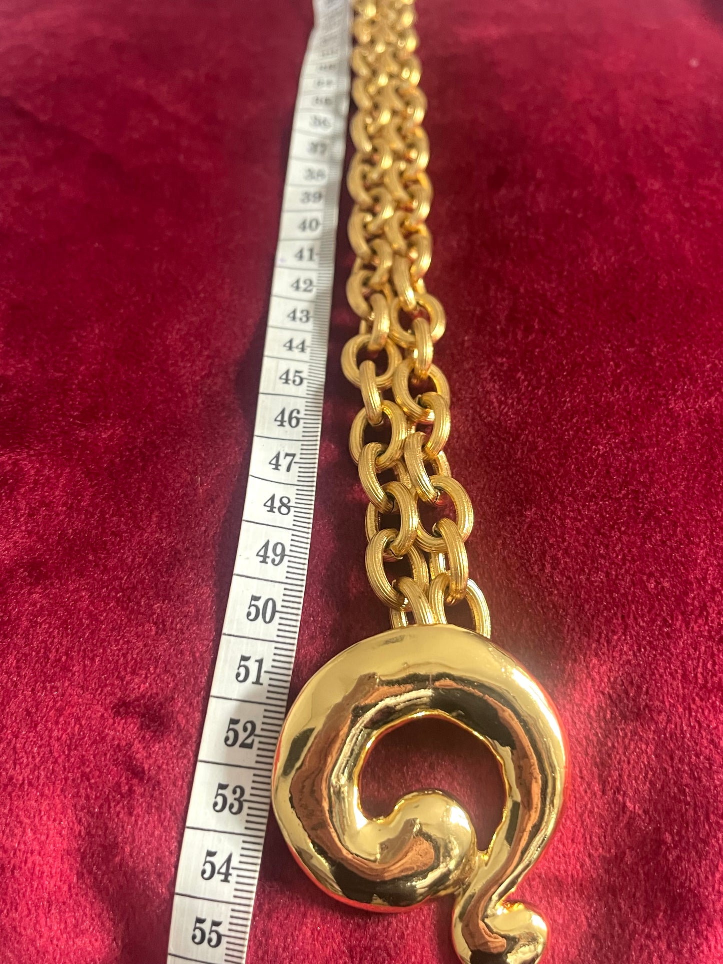 Question Mark Vintage Scarf Holder Pendant Yves Saint Laurent