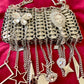 Metal & Dangling Crystal Charms Bag Style Paco Rabanne