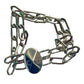 A vintage 80's Gourmet Dior bracelet refurbished with white gold , The bracelet appears to have a metallic clasp and chain links.