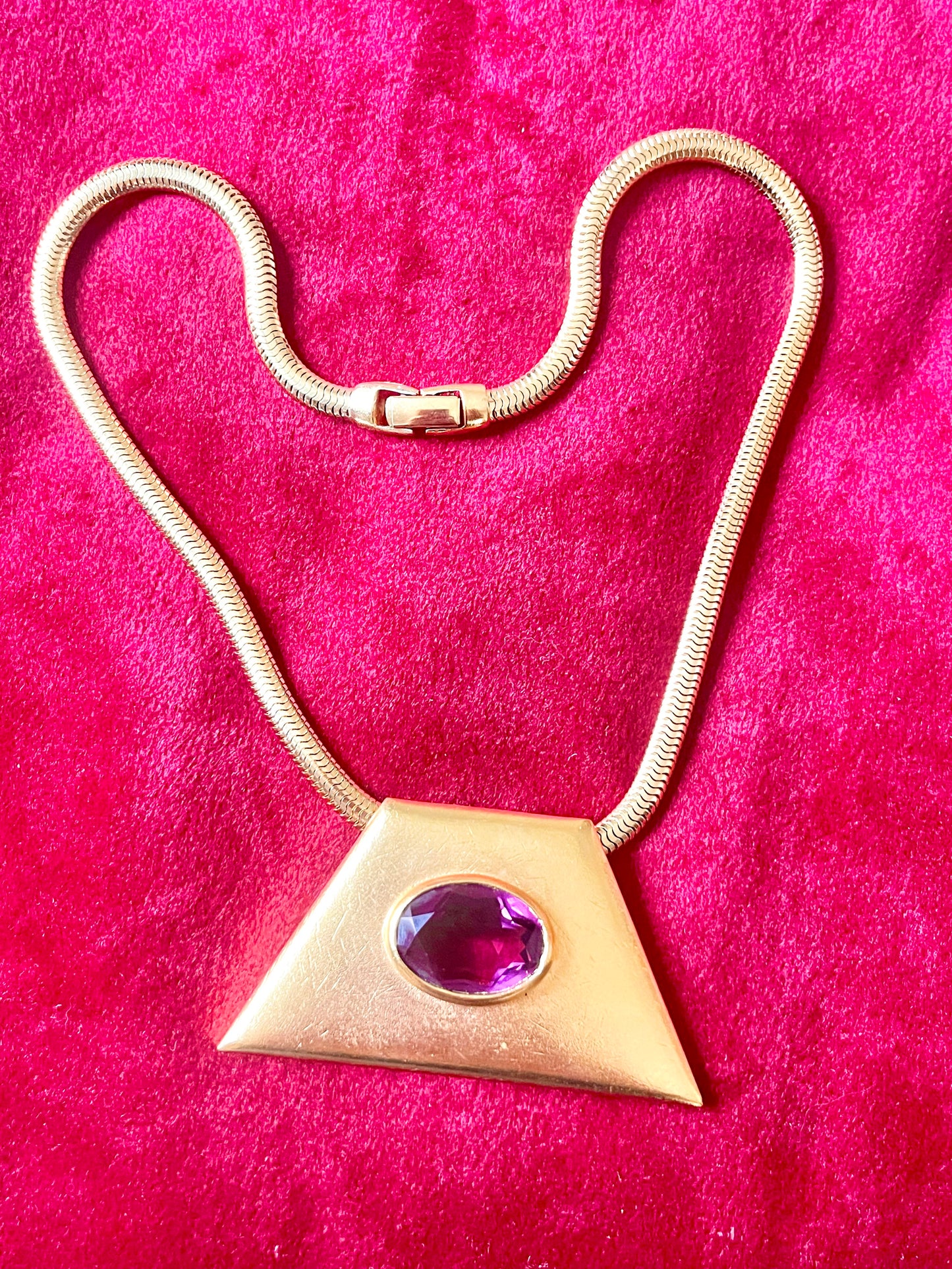 Collier géométrique vintage Yves Saint Laurent des années 70