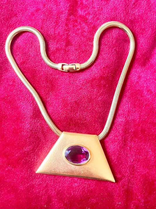 Geometric 70’s Vintage Yves Saint Laurent Necklace