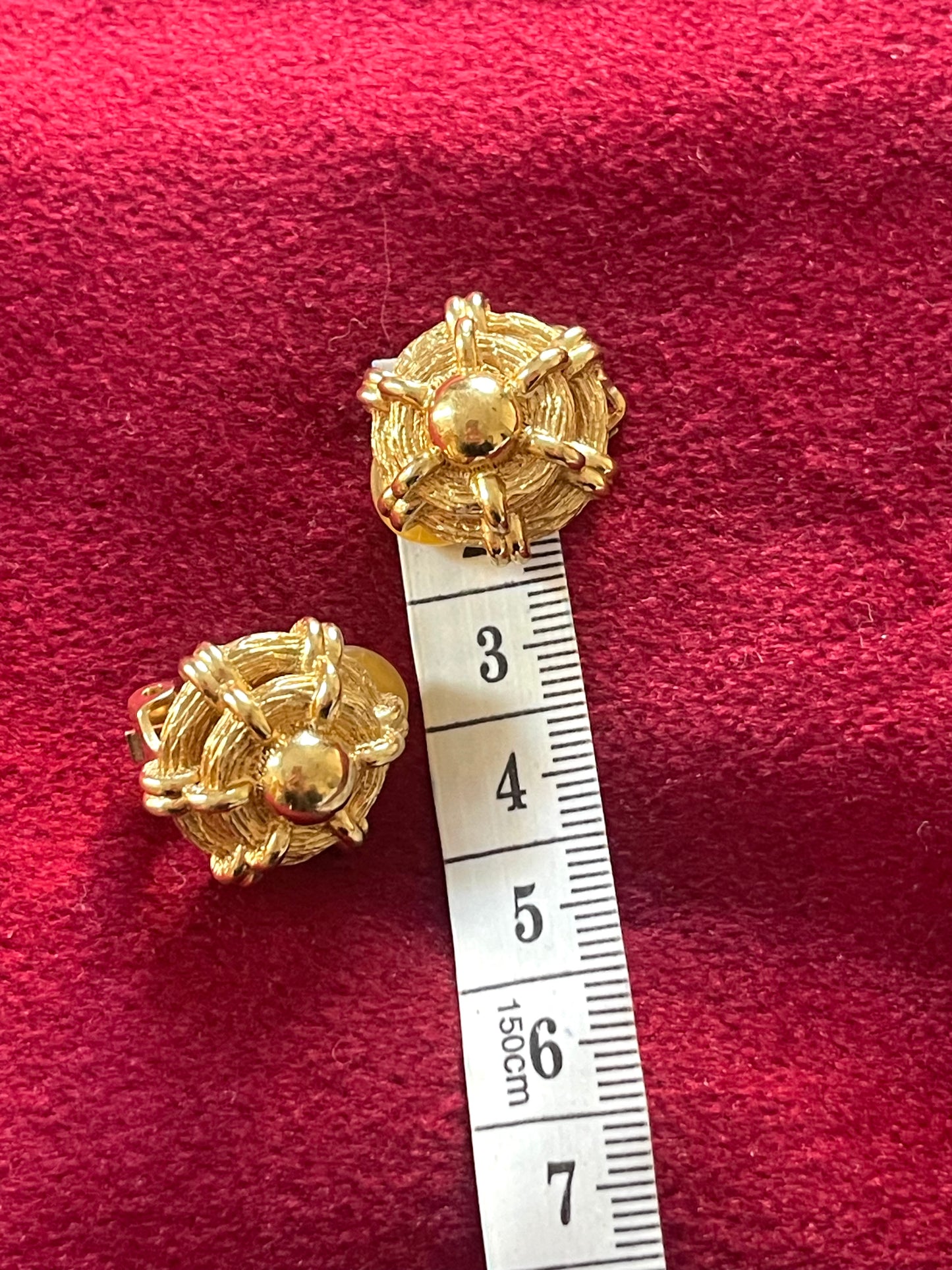 Christian Dior Vintage Button Earrings