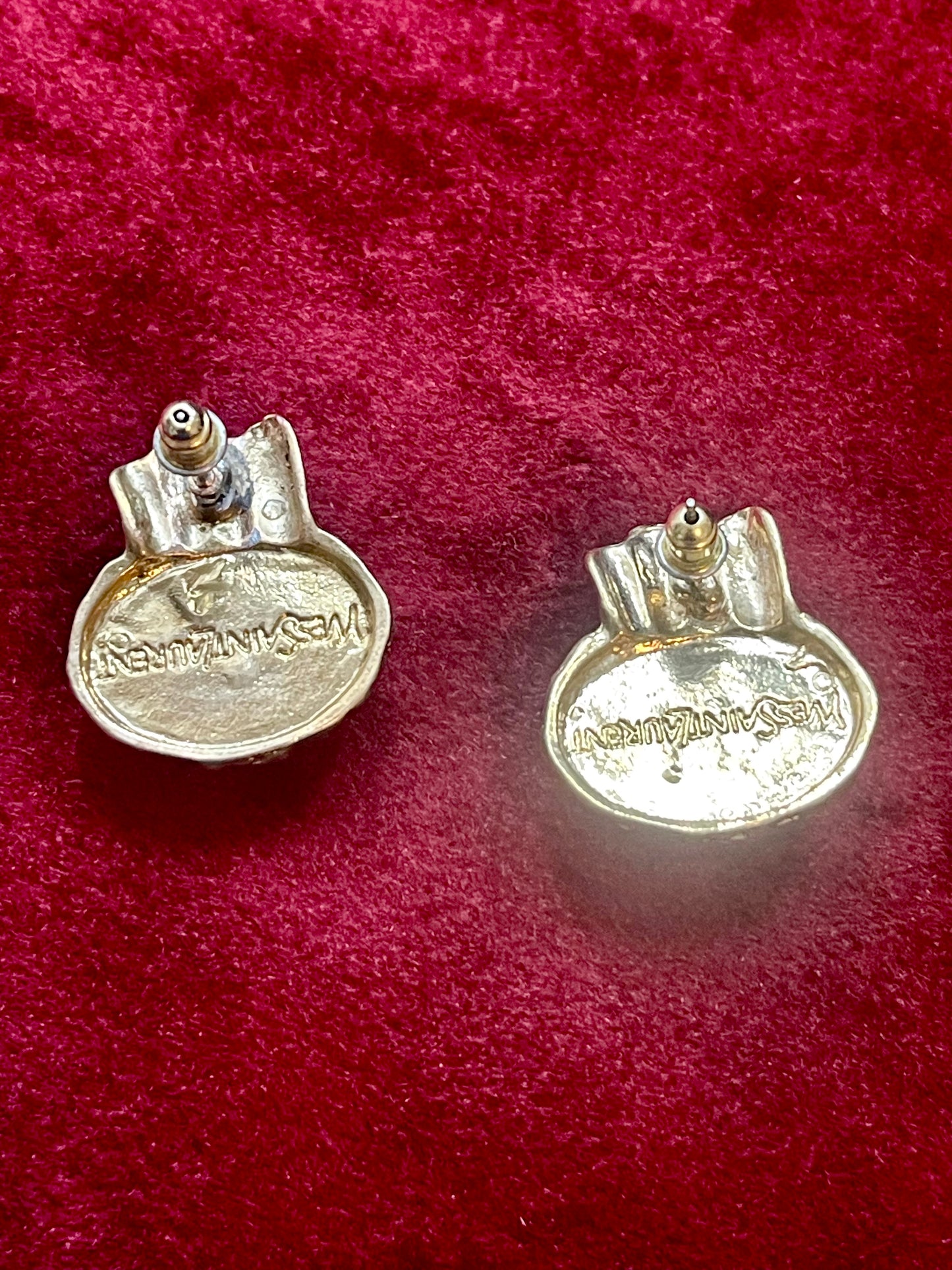 Sac vintage Yves Saint Laurent Arty turquoise et or