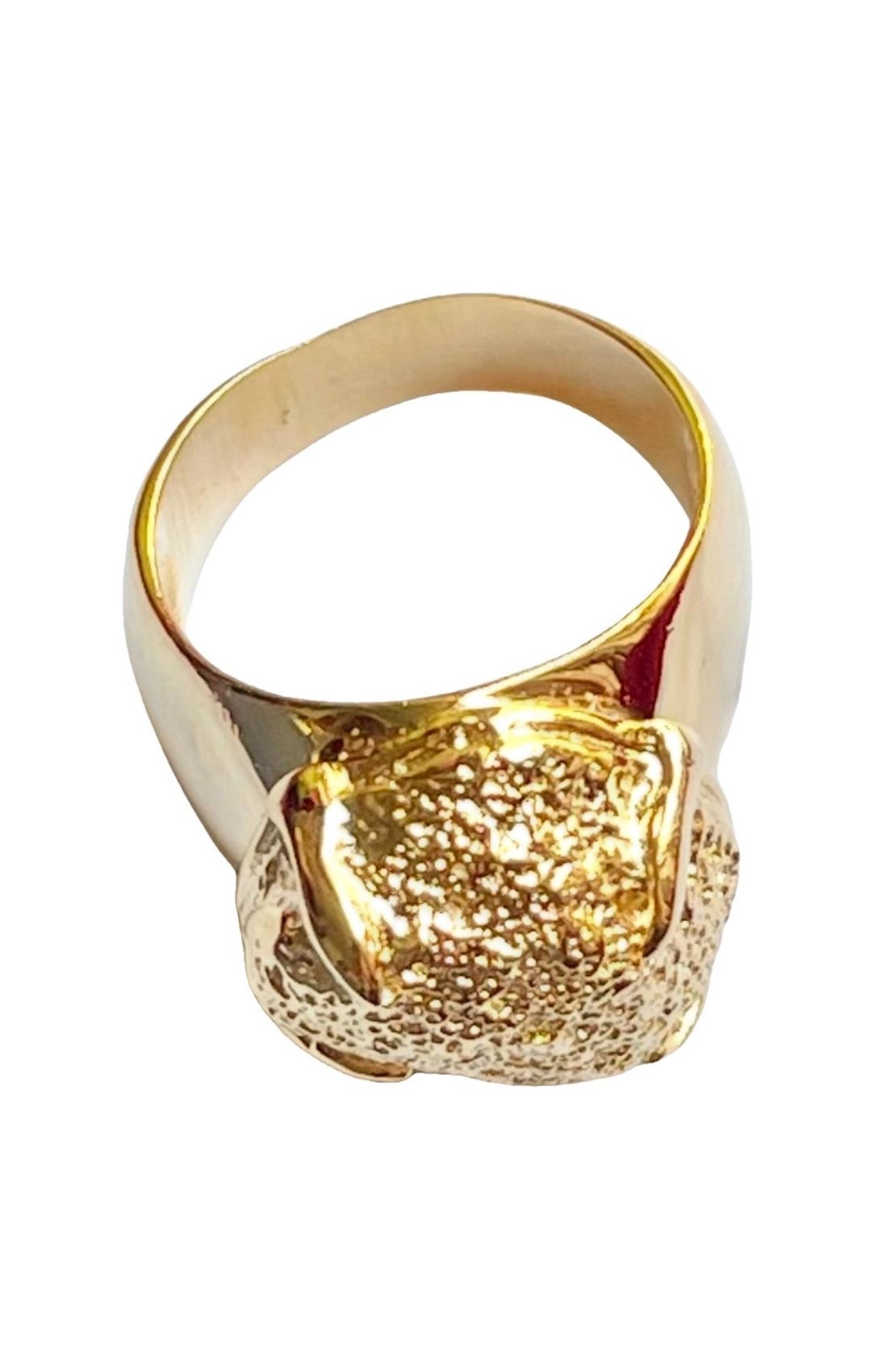 Vintage Yves Saint Laurent Ring – Size 8 – 18K Gold Refurbished – Signed