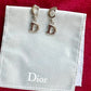 Pendientes vintage Christian Dior chapados en oro blanco de 18 kg
