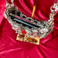 Metal Crystal Charms Bag Phone Holder Style Paco Rabanne