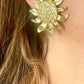 Vintage Yves Saint Laurent Sun Crystal Earrings – Gold Tone