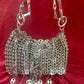 Charms Paco Rabanne argentés Sparkle Design Mini sac en métal Style Paco Rabanne