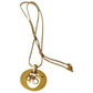 Vintage Dior Gold Logo Pendant Necklace – Y2K Statement Jewelry – 1990s/2000s – 46 cm