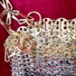 Two Tone Sparkle Design Metal Bag Style Paco Rabanne