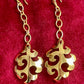 Anti-tarnish steel chain detail on vintage Yves Saint Laurent long earrings