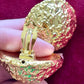 Signed authentic Vintage 80’s clip on earrings, repurposed with 18KG classic designer collectibles 