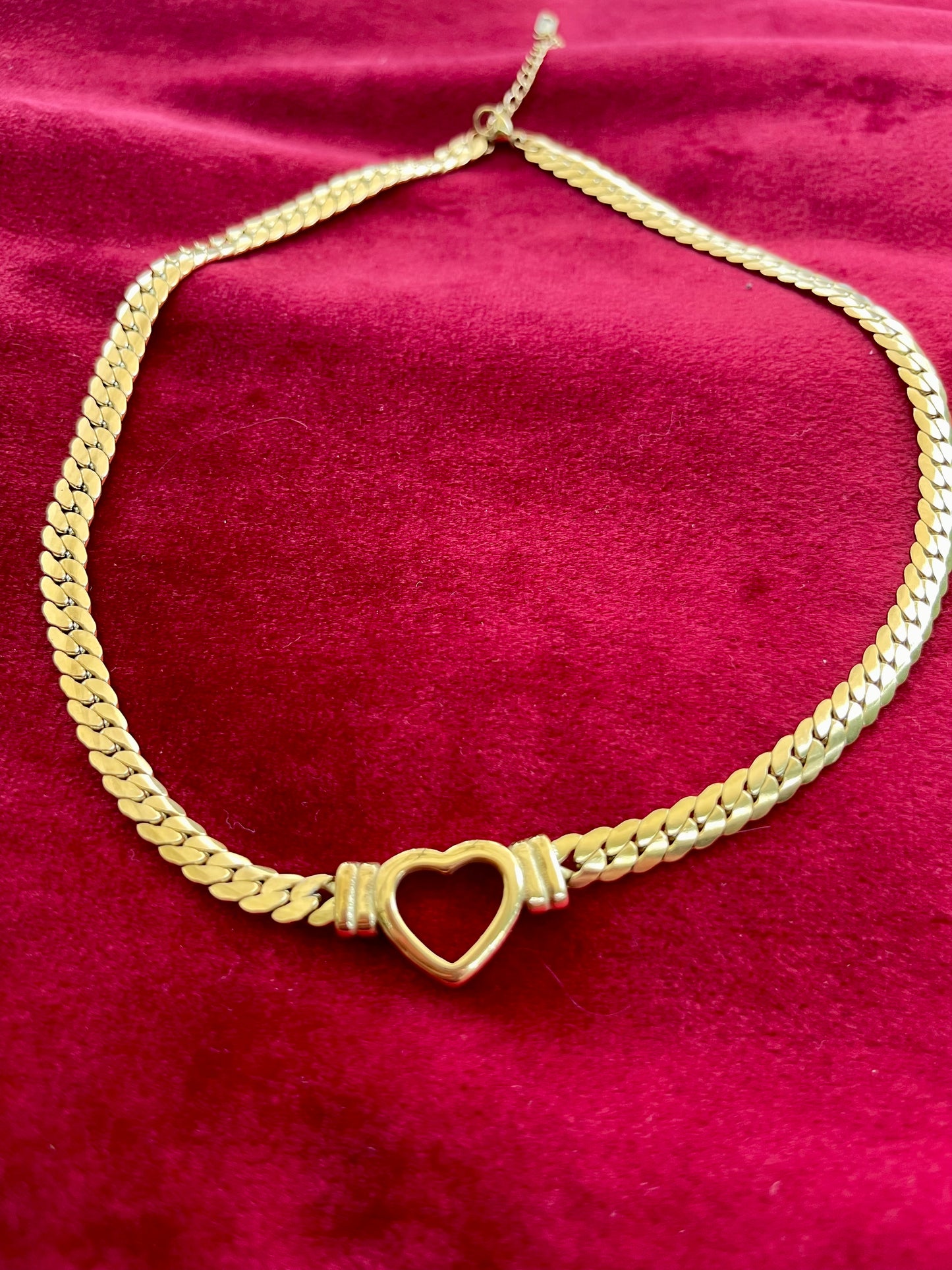 Gold Heart Chain Necklace