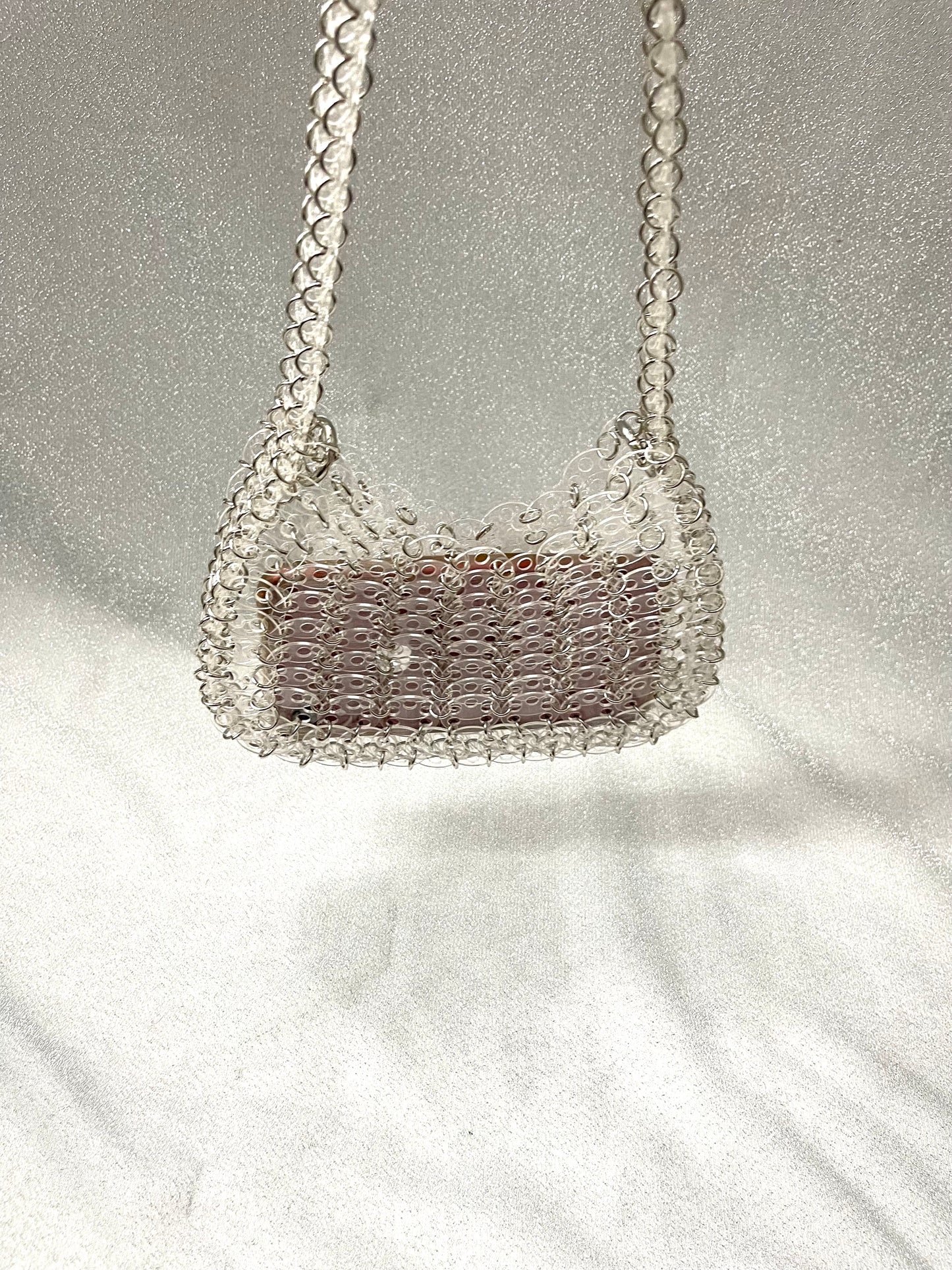 Mini Plexi Sparkle Shoulder Bag Style Paco Rabanne