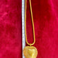 Vintage 80’s Refurbished 18K Gold Long Heart Pendant Dior Necklace