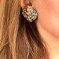 Vintage Yves Saint Laurent Heart Crystal Earrings – Gold Tone