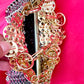 Two Tone Sparkle Design Metal Bag Style Paco Rabanne